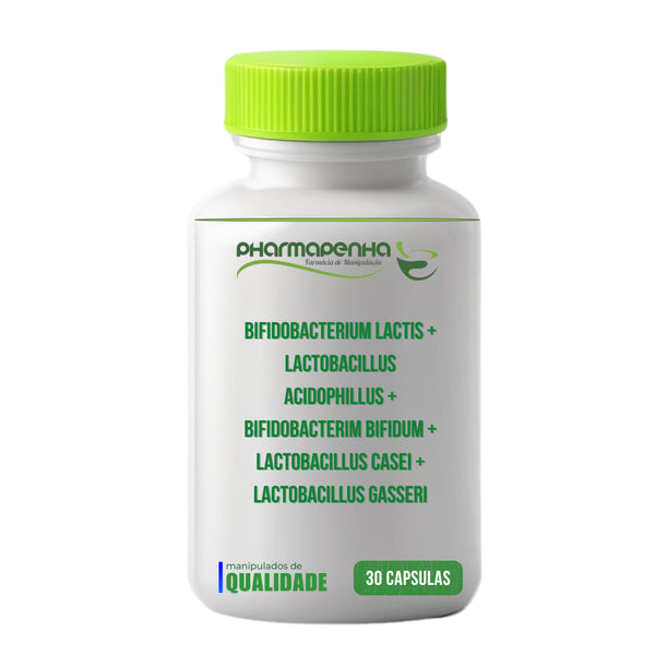 Pool de Lactobacillus para Tratamento da Disbiose Intestinal (Emagrecimento) | B. bifidum + B. lactis + Associações 30 Cápsulas